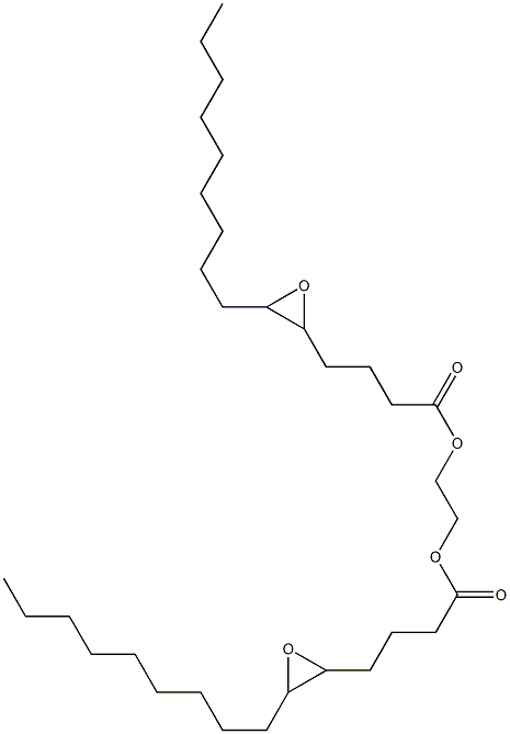 Bis(5,6-epoxypentadecanoic acid)1,2-ethanediyl ester Struktur