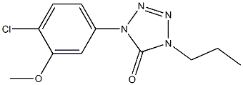 1-(4-Chloro-3-methoxyphenyl)-4-propyl-1H-tetrazol-5(4H)-one Struktur