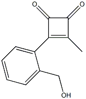 3-Methyl-4-(2-hydroxymethylphenyl)-3-cyclobutene-1,2-dione Struktur