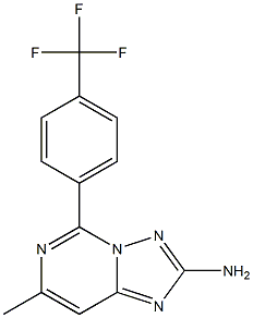 2-Amino-5-[4-trifluoromethylphenyl]-7-methyl[1,2,4]triazolo[1,5-c]pyrimidine Struktur