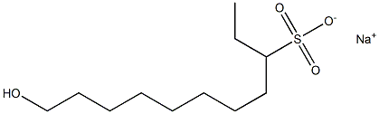 11-Hydroxyundecane-3-sulfonic acid sodium salt Struktur