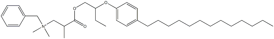 N,N-Dimethyl-N-benzyl-N-[2-[[2-(4-tridecylphenyloxy)butyl]oxycarbonyl]propyl]aminium Struktur