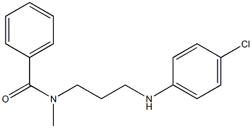 N-Methyl-N-[3-((4-chlorophenyl)amino)propyl]benzamide Struktur