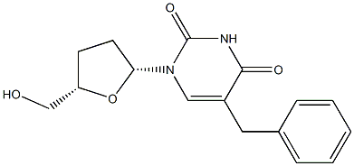 5-Benzyl-2',3'-dideoxyuridine Struktur