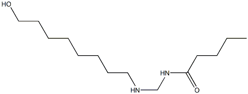 N-[[(8-Hydroxyoctyl)amino]methyl]valeramide Struktur