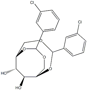 1-O,5-O:2-O,6-O-Bis(3-chlorobenzylidene)-D-glucitol Struktur