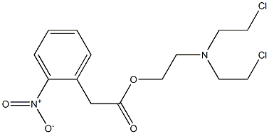 (2-Nitrophenyl)acetic acid 2-[bis(2-chloroethyl)amino]ethyl ester Struktur