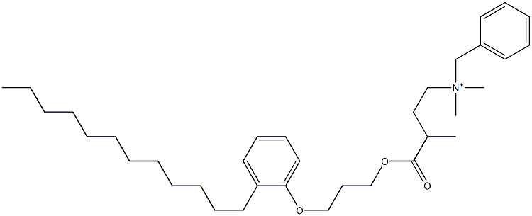 N,N-Dimethyl-N-benzyl-N-[3-[[3-(2-dodecylphenyloxy)propyl]oxycarbonyl]butyl]aminium Struktur