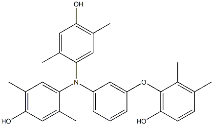 N,N-Bis(4-hydroxy-2,5-dimethylphenyl)-3-(6-hydroxy-2,3-dimethylphenoxy)benzenamine Struktur