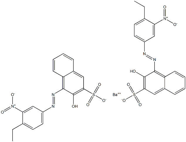 Bis[1-[(4-ethyl-3-nitrophenyl)azo]-2-hydroxy-3-naphthalenesulfonic acid]barium salt Struktur