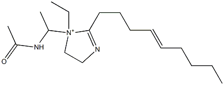 1-[1-(Acetylamino)ethyl]-1-ethyl-2-(4-nonenyl)-2-imidazoline-1-ium Struktur