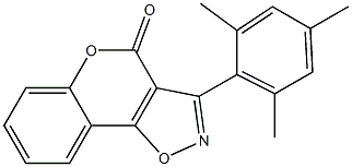 3-(2,4,6-Trimethylphenyl)-4H-[1]benzopyrano[3,4-d]isoxazol-4-one Struktur