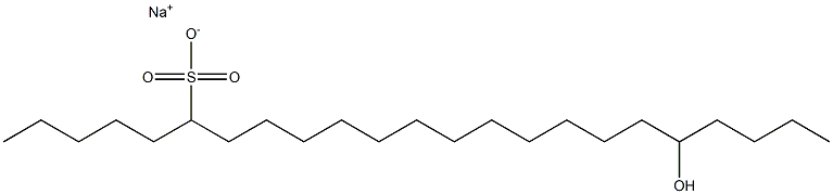 19-Hydroxytricosane-6-sulfonic acid sodium salt Structure