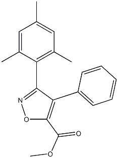 3-(2,4,6-Trimethylphenyl)-4-phenylisoxazole-5-carboxylic acid methyl ester Struktur