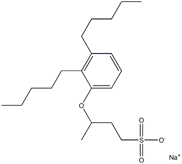 3-(2,3-Dipentylphenoxy)butane-1-sulfonic acid sodium salt Struktur