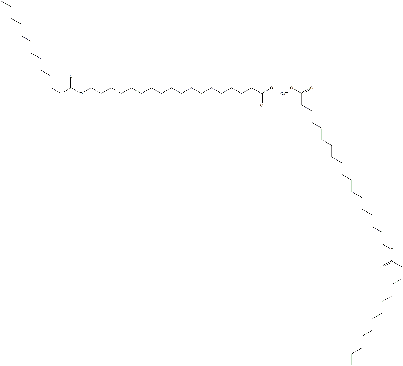 Bis(18-tridecanoyloxyoctadecanoic acid)calcium salt Struktur