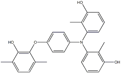 N,N-Bis(3-hydroxy-2-methylphenyl)-4-(6-hydroxy-2,5-dimethylphenoxy)benzenamine Struktur