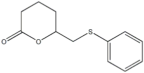 6-Phenylthiomethyl-3,4,5,6-tetrahydro-2H-pyran-2-one Struktur