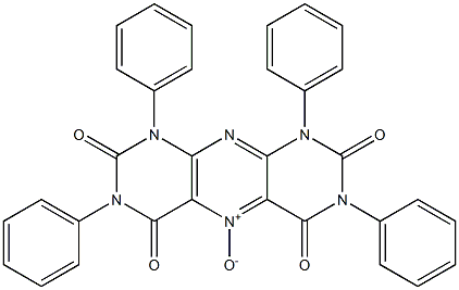 1,3,7,9-Tetrahydro-1,3,7,9-tetraphenylpyrimido[5,4-g]pteridine-2,4,6,8-tetrone 5-oxide Struktur