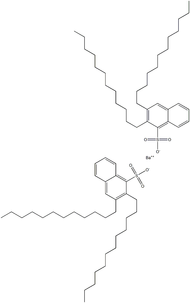 Bis(2,3-didodecyl-1-naphthalenesulfonic acid)barium salt Struktur