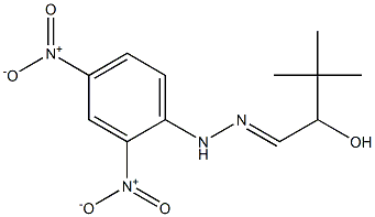 2-Hydroxy-3,3-dimethylbutanal 2,4-dinitrophenyl hydrazone Struktur