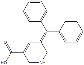 1,2,5,6-Tetrahydro-5-diphenylmethylenepyridine-3-carboxylic acid Struktur