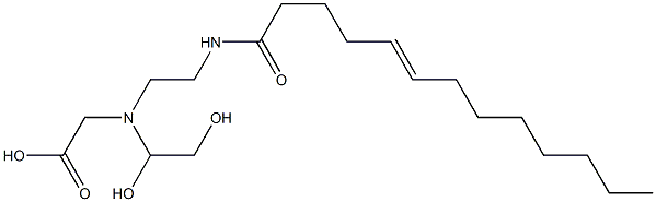 N-(1,2-Dihydroxyethyl)-N-[2-(5-tridecenoylamino)ethyl]aminoacetic acid Struktur