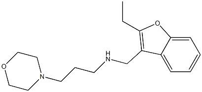 4-[3-[[(2-Ethyl-3-benzofuranyl)methyl]amino]propyl]morpholine Struktur