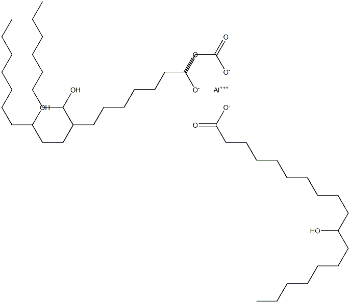 Tris(11-hydroxyoctadecanoic acid)aluminum salt Struktur