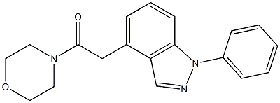 1-Phenyl-4-[[morpholinocarbonyl]methyl]-1H-indazole Struktur