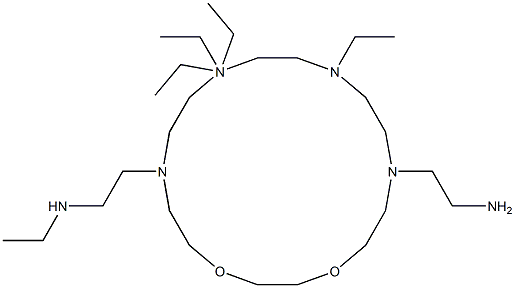 N,N,N',N',10-Pentaethyl-1,4-dioxa-7,10,13,16-tetraazacyclooctadecane-7,16-bis(ethanamine) Struktur