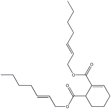 2-Cyclohexene-1,2-dicarboxylic acid bis(2-heptenyl) ester Struktur