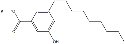 3-Nonyl-5-hydroxybenzoic acid potassium salt Struktur