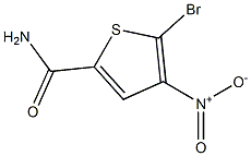 2-Bromo-3-nitrothiophene-5-carboxamide Struktur