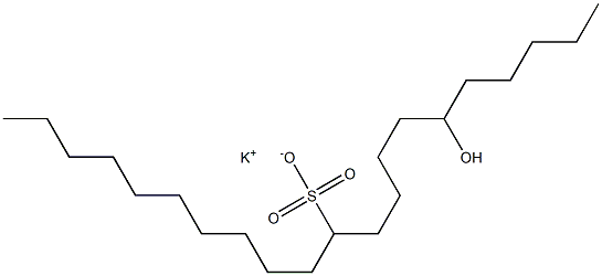 6-Hydroxyhenicosane-11-sulfonic acid potassium salt Struktur