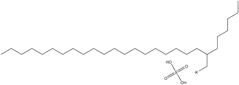 Sulfuric acid 2-hexyldocosyl=potassium salt Struktur