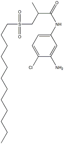 N-(3-Amino-4-chlorophenyl)-3-dodecylsulfonyl-2-methylpropionamide Struktur