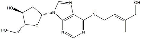 N-[(E)-4-Hydroxy-3-methyl-2-butenyl]-2'-deoxyadenosine Struktur