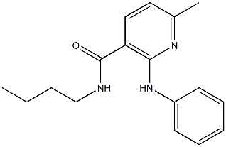 2-Anilino-N-butyl-6-methylnicotinamide Struktur