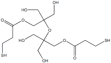 Bis(3-mercaptopropanoic acid)[2,2,4,4-tetrakis(hydroxymethyl)-3-oxapentane]-1,5-diyl ester Struktur