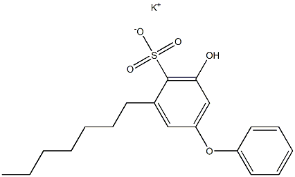 5-Hydroxy-3-heptyl[oxybisbenzene]-4-sulfonic acid potassium salt Struktur