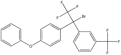 1-Bromo-1-(4-phenoxyphenyl)-1-[3-(trifluoromethyl)phenyl]-2,2,2-trifluoroethane Struktur