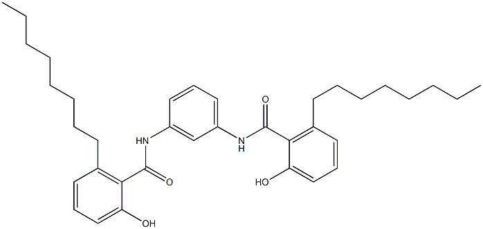 N,N'-Bis(6-octylsalicyloyl)-m-phenylenediamine Struktur