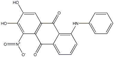 1-Anilino-6,7-dihydroxy-5-nitroanthraquinone Struktur