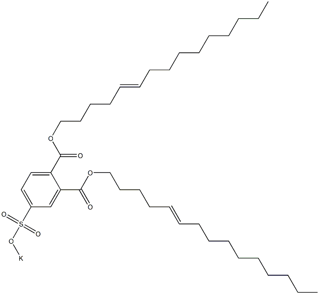 4-(Potassiosulfo)phthalic acid di(5-pentadecenyl) ester Struktur