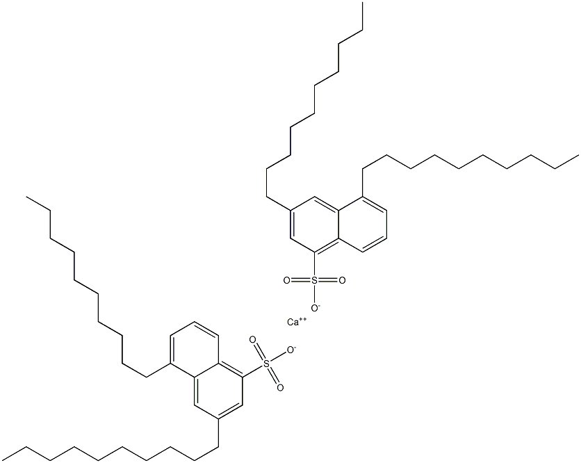 Bis(3,5-didecyl-1-naphthalenesulfonic acid)calcium salt Struktur