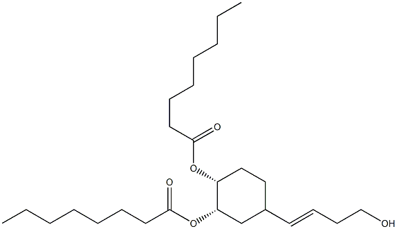 (E)-4-[(3S,4R)-3,4-Bis(octanoyloxy)cyclohexyl]-3-buten-1-ol Struktur