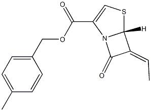 (5R,6E)-6-Ethylidene-7-oxo-1-aza-4-thiabicyclo[3.2.0]hept-2-ene-2-carboxylic acid 4-methylbenzyl ester Struktur