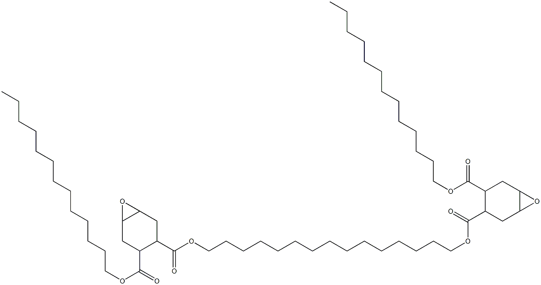 Bis[2-(tridecyloxycarbonyl)-4,5-epoxy-1-cyclohexanecarboxylic acid]1,15-pentadecanediyl ester Struktur