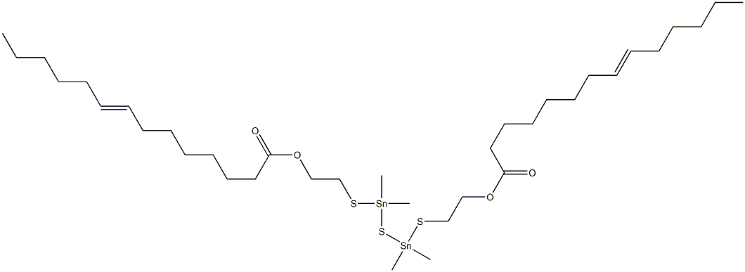 Bis[dimethyl[[2-(7-tridecenylcarbonyloxy)ethyl]thio]stannyl] sulfide Struktur